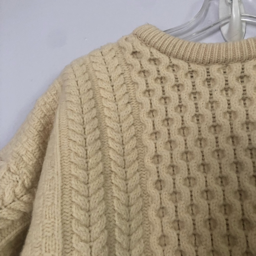 Aran Crafts Cream Cable Knit Sweater - Picture 4 of 9